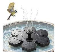 Solar Bird Bath Fountain, Portable Floating Sprinkler Pump, Solar Powered Water Fountain with Multiple Spray Heads, Outdoor Accessory with Easy Install Utility, Pool Garden Yard Pond Decoration