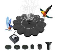 Solar Bird Bath Fountain - Solar Powered Fountain Pump | Silent Outdoor Water Feature | Flower-Shaped, Flowing Water Fôuntain for Garden Birdbath Deck Backyard Porch Yard Pool Pond