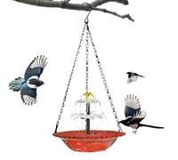 Solar Bird Bath Fountains, Weatherproof Solar Waterfall Bowl, Easy Setup and Maintenance, Birds Outdoor Fountain for Flowing Water Attract Hummingbirds Finches Backyard Patio Lawn Pond, 9.25 Inches