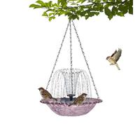 Solar Bird Bath - Hanging Glass Fountain | Outdoor Garden Water Bowl