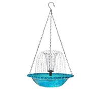 Solar Bird Bath with Fountain - 2-In 1 Solar Powered Decorative | Outside Iron Birdbath Fountain For Patio | For Garden Yard Balcony Landscaping Birdwatching Nature Observation
