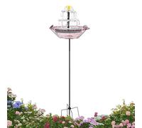 Solar Bird Fountain, Outdoor Water Feature, 2.83x0.89 Inches Portable Pump with Sturdy Build, Eco Friendly Feeder, Modern Style Drinker with Sl esign, Garden Accessory for Courtyard