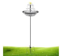 Solar Bird Fountain, Outdoor Water Feature, 2.83x0.89 Inches Portable Pump with Sturdy Build, Eco Friendly Feeder, Modern Style Drinker with Sl esign, Garden Accessory for Courtyard