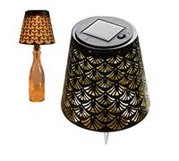 Solar Bottle Lamp - Lámpara inalámbrica Hollow Shade 18,5 x 12 cm, Eco Friendly | Decorative Bottle Illumination Long Lasting Light For Christmas Party Wedding Table Kitchen Room Home Bar Indoor