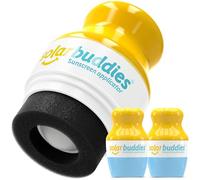 Solar Buddies Aplicador de Crema Solar - Dúo Azul - Recargable con Bola y Esponja para Cremas Solares y Lociones - Sin BPA - Para Niños, Adultos y Familias - 100 ml - Perfecto para Viajar