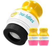 Solar Buddies Aplicador de Crema Solar - Dúo Rosa - Recargable con Bola y Esponja para Cremas Solares y Lociones - Sin BPA - Para Niños, Adultos y Familias - 100 ml - Perfecto para Viajar