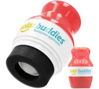 Solar Buddies Aplicador de Protector Solar - Rojo - Aplicador de Esponja Roll-on Recargable para Crema Solar, Leche Solar y Loción para Niños, Adultos y Familias - Capacidad 100ml