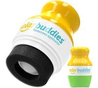 Solar Buddies Aplicador de Protector Solar - Verde Individual - Aplicador de Esponja Roll-on Recargable para Crema Solar, Leche Solar y Loción para Niños, Adultos y Familias - Capacidad 100ml