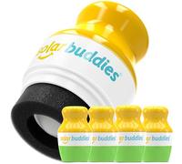 Solar Buddies Aplicador Solar - Cuádruple Verde - Roll-on de Esponja Recargable Sin BPA para Niños, Adultos y Familias - 100 ml/3,4 fl oz, Formato Viaje