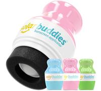 Solar Buddies Aplicador Solar - Rosa Completo, Verde, Azul - Roll-on de Esponja Recargable Sin BPA para Niños, Adultos y Familias - 100 ml/3,4 fl oz, Formato Viaje