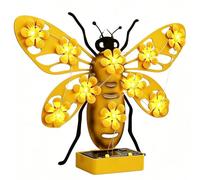 Solar Butterfly Wall Lights Outdoor - LED Waterproof Garden Fence Art Decor | Metal Decorative Lamps For Patio, Porch, Yard & Balcony | Hanging Atmosphere Lighting For Housewarming & Partie