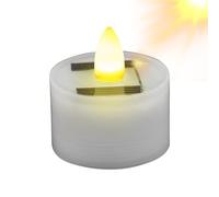 Solar Candles - PP 3.6x3.7cm | Flameless LED Tea Light Candles, Dusk To Dawn Outdoor Lighting For Halloween, LED Flameless Small Tealight Candle Flickering | Patio Garden Lantern Camping Home Room