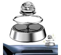 Solar Car Air Freshener, aromaterapia con energía solar, 9,4/9,1/9,6 pulgadas, adorno de perfume, difusor, tablero de salpicadero, coches de aromaterapia para lugares de trabajo y vehículos (plata)