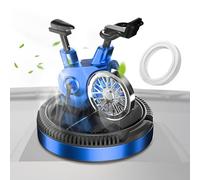 Solar Car Air Freshener, Cycling Shape Rotating Motorcycle Freshener, Automotive Interior Ornament, 3.54x2.95 inches, Perfect Presents for Friends and Family