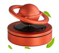 Solar Car Air Freshener | Double Ring Suspension Aromatherapy Ornament | Rotating Long-Lasting Fragrance Diffuser | Solar-Powered Car Perfume | Air Freshener For Car, Home, Bathroom, And Use