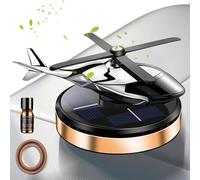 Solar Car Air Freshener - Helicopter Rotating Aromatherapy Diffuser, Natural Oil Fragrance Device Energy Powered Vent Accessory Compact Deodorizer | Vehicle Interior Freshness, Fatigue Relief, Home Of