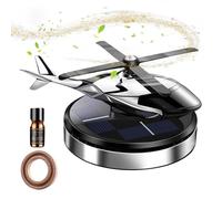 Solar Car Air Freshener, Helicopter Vehicle Aromatherapy, 4.13x3.35x2.36 Inches Long Lasting Fragrance & Rotating Sun Powered Aromatic Healing Oil Diffuser, Natural Auto Perfume for Men and Women