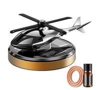 Solar Car Air Freshener - Metal Helicopter Diffuser, Car Fragrance, Air Cleaner | Rotating Scent Dispenser With Solar Power And Propeller Blades For Vehicle Dashboard, RV, Truck, And Car Interior