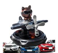 Solar Car Air Freshener, Rotating Aromatherapy Diffuser, Automatic Solar Powered, Long-Lasting Fragrance, Car Interior Accessory for Trucks, SUVs, 10.5x8.5cm Blue Red Black