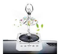 Solar Car Air Freshener, Rotating Ballerina Fragrance Diffuser, Long-Lasting Aromatherapy Odor Eliminator (5.31x3.15 inches), Elegant Dashboard Decoration Accessory