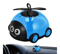 Solar Car Air Freshener, Rotating Perfume Diffuser, Helicopter Design, Auto Aromatherapy, Fragrance Dispenser, Car Interior Decoration, 7x8x5.5cm Yellow Red Blue