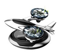 Solar Car Air Freshener, Solar-Powered Car Scents, Rotating Car Aromatherapy Diffuser, Twin-Engine Airplane, Long-Lasting Car Perfume Diffuser, Eco-Friendly Car Air Freshener, Aromather