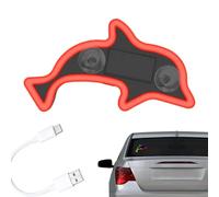 Solar Car Light Dolphin Waterproof Colrful LED Night Highway Ca Decoration