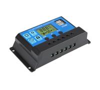 Solar Charge Controller 10A/20A/30A - 12V/24V Auto PWM Intelligent Battery | Built-In Industrial Microcontroller, Comprehensive 4-Level PWM Management, Complete Circuit Protection Suite, USB Output