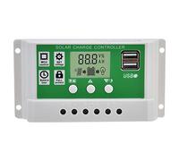 Solar Charge Controller, 12 24V GLL1210 Dual USB Solar Panel Battery Intelligent Regulator, PWM Control Equipment Solar Charging Panel (10A)