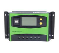 Solar Charge Controller 40A Waterproof Large Display Dual USB Ports Solar Panel Regulator for RV Marine Boat Off Grid System ABS Material 12V 24V Automatic Switching