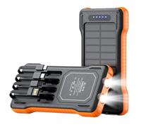 Solar Charger 10000mAh Battery Pack with Flashlight