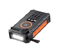 Solar Charger - Banco de energía solar - Banco de energía con luz LED | Plegable inalámbrico Powerbank Built-In SOS Alarm Function And Compass For Ciclists Fishing Hiking, Women Men