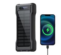 Solar Charger Power Bank 10000mAh Battery Pack with Flashlight