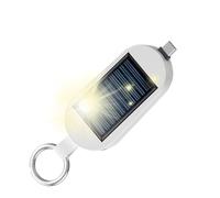 Solar Charger Power Bank - 3000mAh Portable Keychain with Type-C | Powered Mini Wireless Watch Charging, Compact Travel Battery Pack For Outdoor Camping & Use