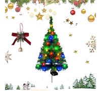 Solar Christmas Tree Lights Holiday Decorations, Solar Christmas Tree Stake Light, Waterproof Festive LED Garden Stake Light, with 20 Led Lights, for Yard Porch Pathway lawns (1PC,A)