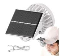 Solar Clip Fan - Small Portable Cooling Fan, Clip On Rechargeable Design