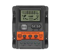 Solar Controller 12V 24V | LCD Display with 2 USB Outputs 2.5A | PWM Charging Regulator for Solar Panel / RV / Boat | Over Current & Reverse Protection (20A)