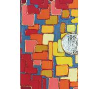 Solar Crimson: Lined: Original Metaphysical Art Notebook with Artist-Designed Monochrome Margins, A5 Journal for Structured Writing and Creative Expression