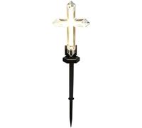 Solar Cross for Cemetery Grave - LED Stake Garden Light