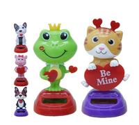 Solar Dancing Animals, Bobbllehead Desktop Figures, Cute Dancer Ornaments Powered by Light, Fun Dashboard Decor for Car Window Display, Valentine Gift Toy for Home or Work Space