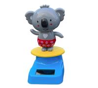 Solar Dancing Figures, Solar Powered Animal Ornaments, Koala Shape, 3.94x1.97 Inches, Shaking Head Movement, Automotive Interior Decoration, Sedan Vehicle Truck Accessories, Eco Friendly Fun Design