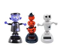 Solar Dancing Figurines | Swinging Halloween Dashboard Ornament |