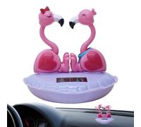 Solar Dancing Flamingo - de San Valentín con energía solar, Adorno de tablero de instrumentos oscilante automático | Figura decorativa de flamenco de escritorio para automóvil, hogar