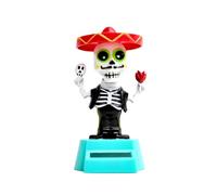 Solar Dancing Toys, Swinging Skeleton Ornaments, Dashboard Sun Catchers, Solar Powered Movement, Fun Decorative Accent, Car Home Agency Use, Small Size, White, 1 Piece