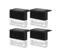 Solar Deck Lights, Led Solar Step Lights Outdoor Fence Solar Lights for Stair, Patio, Railing, Pool, Waterproof Super Bright, Acrylic