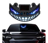 Solar Demon Eye LED Car Window Light,New Wireless No Drill Demon Eyes Warning Lamp,Waterproof Animated Devil Eye Light for Windshield & Rear Window,for SUV, Truck,Van,RV