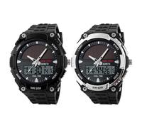Solar Digital Watch - Multifunction Sports Fitness Wristwatch | ABS PU 50m Waterproof Date Alarm Luminous Digital Watch, Casual Boys Adults Gift For Work Driving Birthday Everyday Wear Ďigital Ẃatch