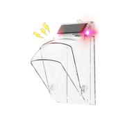 Solar Doorbell Cover with Sound Alarm Waterproof Call Cover Transparent DoorBell Button Protector Ring Button Rain Cover