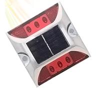 Solar Driveway Markers - Outdoor Pathway Lights, Raised Pavement Studs | Long Lasting Solar Warning Illumination System, High Visibility Traffic Safety Marker Lights for Driveway Highway Walkway Use