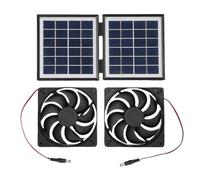 Solar Exhaust Fan, 10w High-Speed Ventilation Air Circulator with Rainproof Design, Intake and Exhaust for Greenhouse, Pet House, Window, Coop, Shed, Backyard, 1 Set